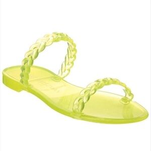 Stuart Weitzman braida sawyer neon braided sandals beach vacation